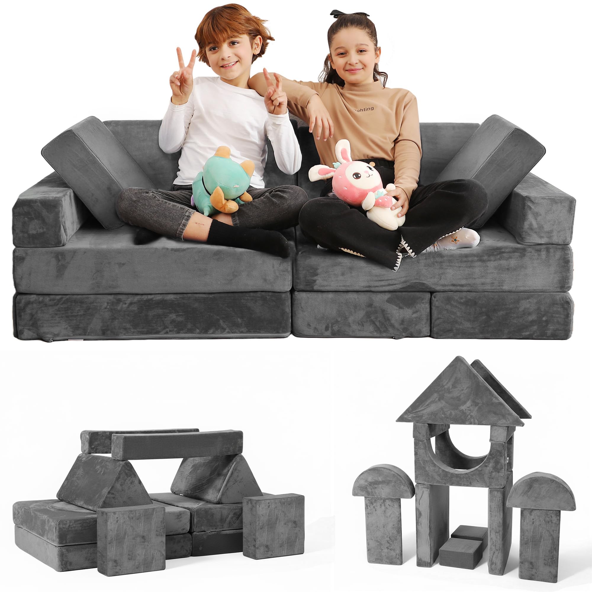 Contour Comfort 14 PC Kids Couch