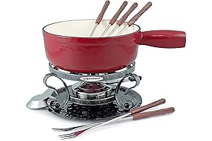 Swissmar Lugano 2-Quart Cast Iron Cheese Fondue Set