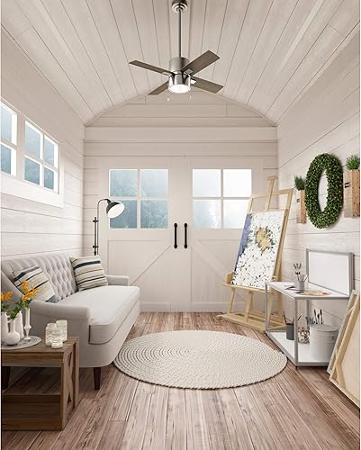 Miniatura 5 de Hunter Fan Company 53432 Beck - Ventilador de techo, 42, acabado de níquel cepillado Acabado cepillo níquel (Brushed Nickel Finish),Acabados