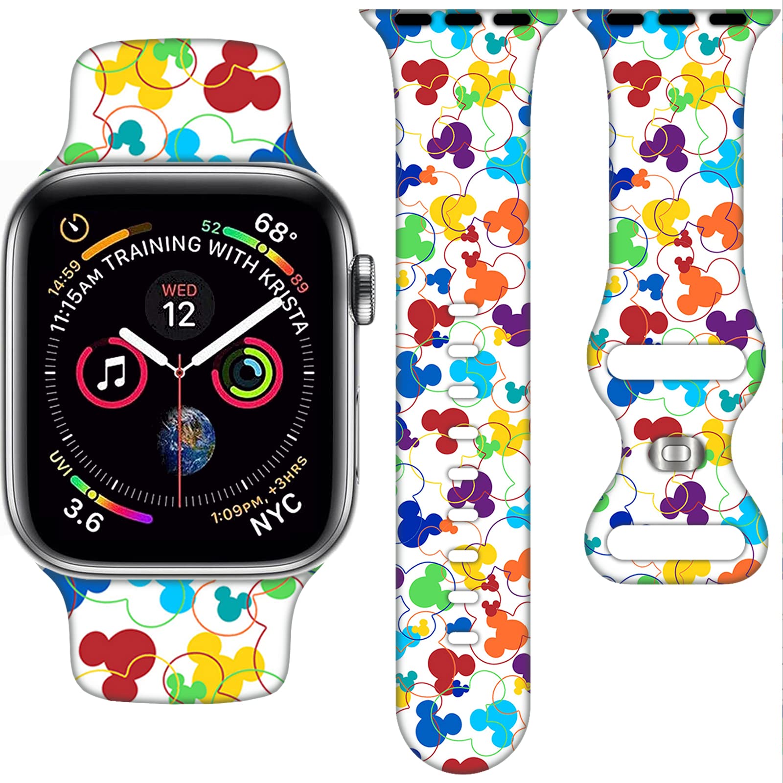 Cartoon Band Compatible with Apple Watch 38mm/40mm/41mm/42mm/44mm/45mm/46mm, Cute Bands Replacement for Apple Watch Series 10 9 8 7 6 5 4 3 SE2,