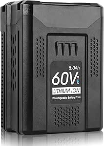 Jialitt 60V 5.0Ah Replacement for Greenworks Pro 60V Battery Max Lithium Ion LB60A00 LB60A01 LB60A02 LB60A03(Not for Kobalt&amp;Powerworks)