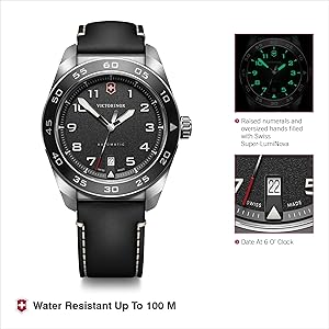 Amazon.com: Victorinox Swiss Army Automatic Black Dial Black