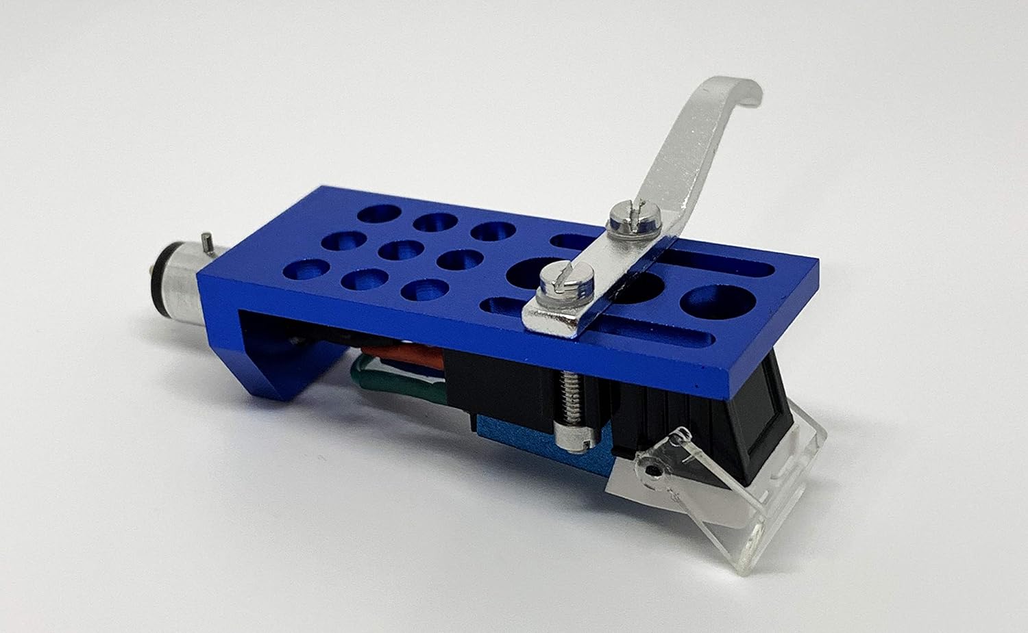 Cartridge and Stylus, Conical needle and Blue Headshell with mounting bolts for Gemini Q1300, PT2000, XL1800Q, XL120, TT1000, PDT6000, PT2400, TT1100