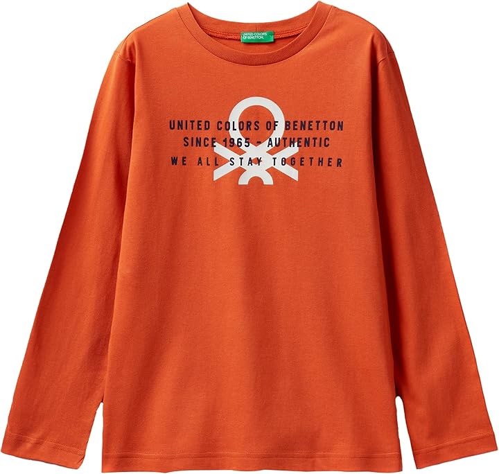 United Colors of Benetton United Colors of Benetton Su Bazlı Baskılı T-Shirt T-Shirt 13-14 Yaş Turuncu