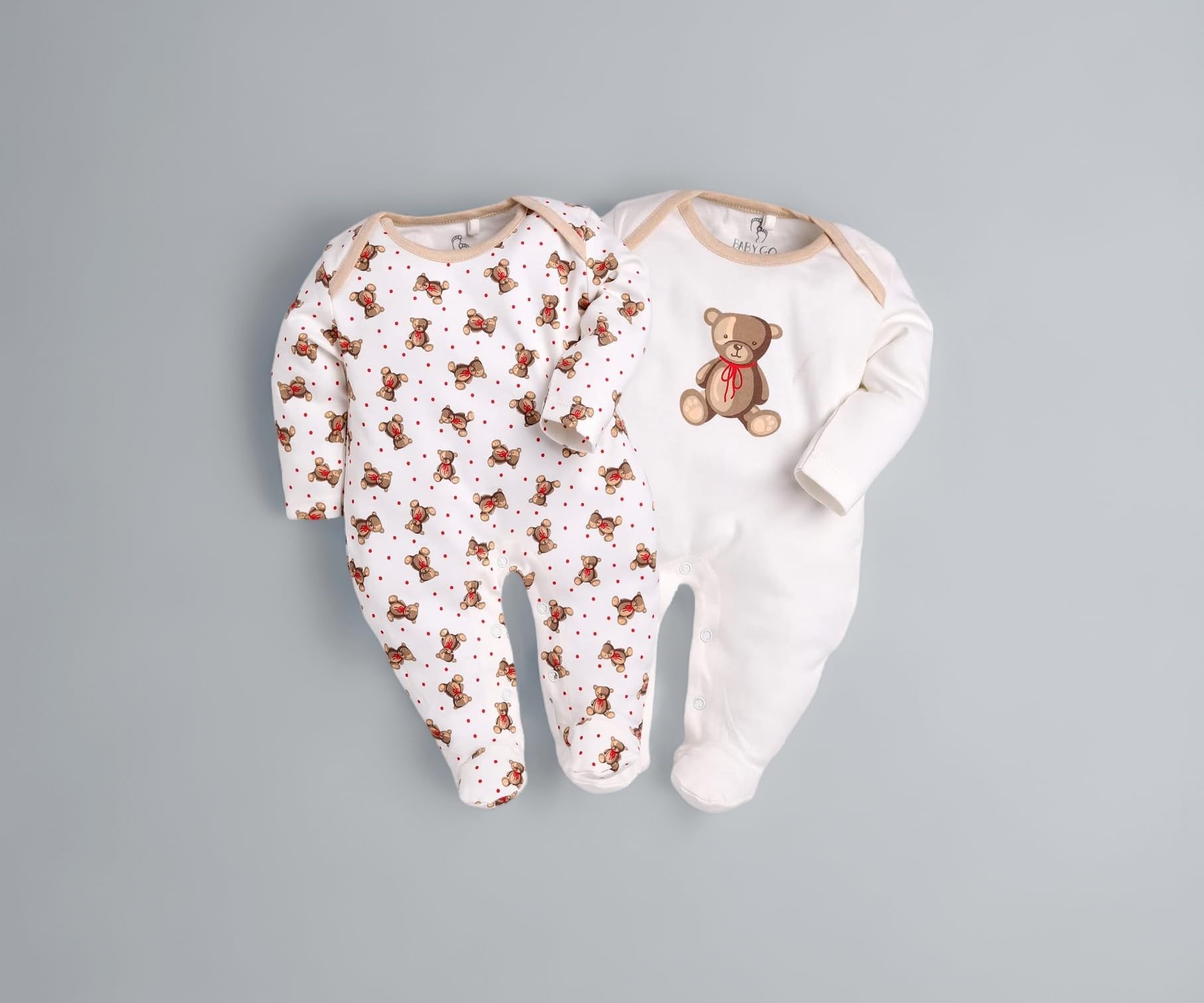 BabyGo Baby Romper 100% Cotton Rompers for New Born Baby|Sleepsuits for Baby Boys & Girls |Onesies| Infant Clothes|MULTI| 0-3M| 3-6M| 6-9M| Pack of 2