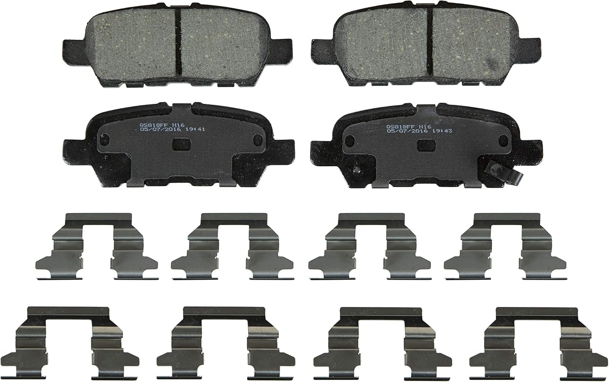 Wagner QS ZD1393A Disc Brake Pad Set, Chamfered Edges for Smooth, Quiet Stops, Fits 2011–2018 Nissan Altima