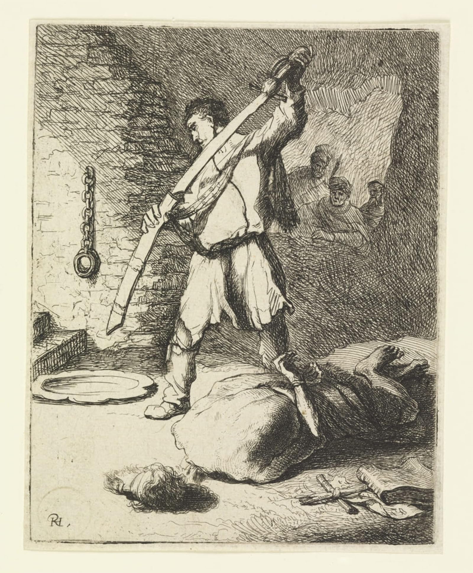 POSTERIIk Famous Animal Posters Vintage Picture The beheading of john the baptist by Rembrandt van Rijn Modern Wall Decor for Home Decor 60x90cm