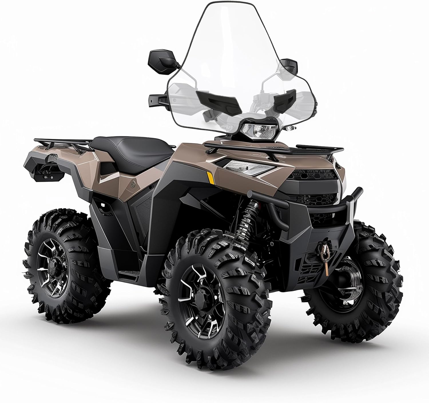 Mid Windshield (Clear Lock & Ride Mid View Windscreen) - Compatible with 2015-2023 Polaris Sportsman Touring XP 1000/450/570/850 SP EPS Premium, Replaces 2880539-409