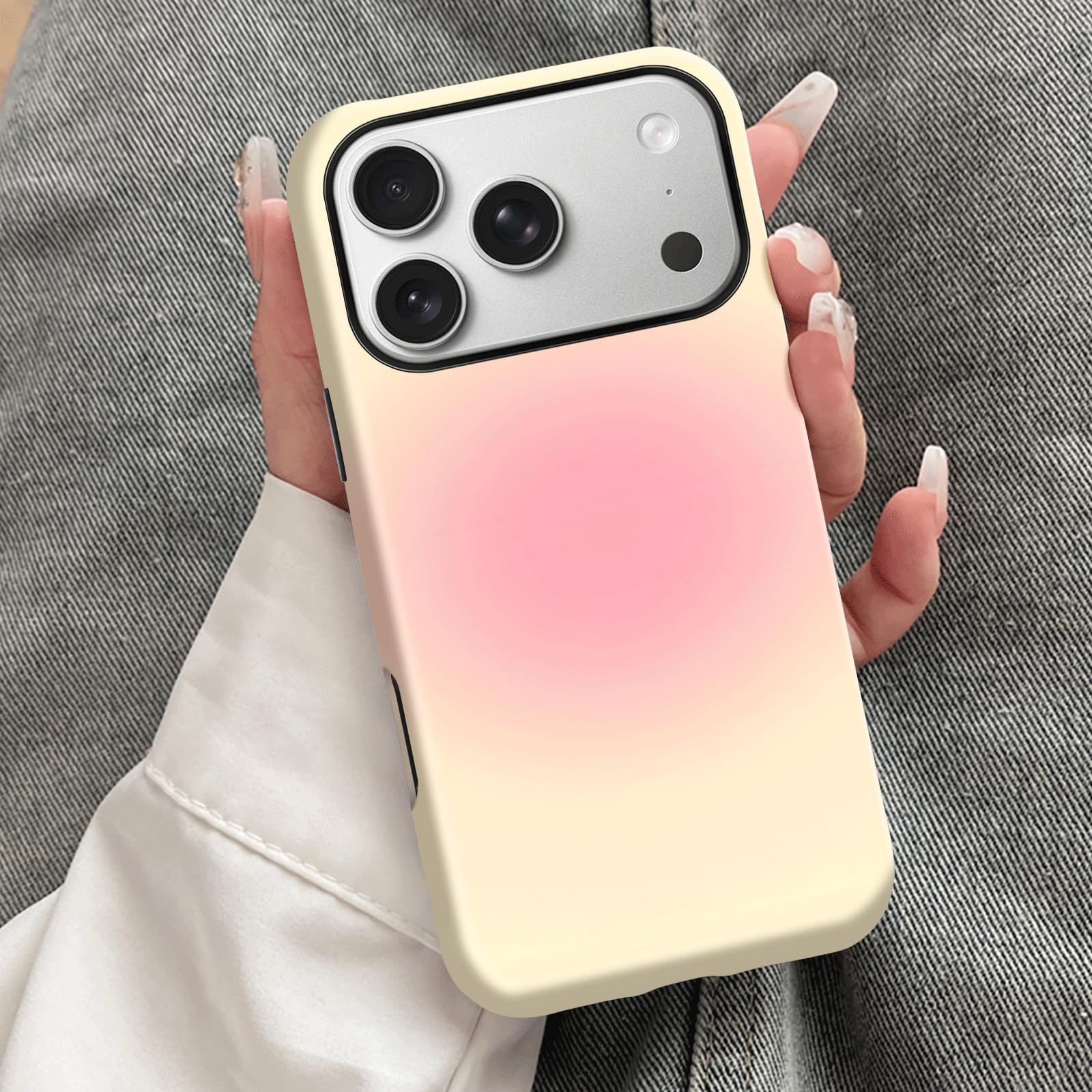 Amazon.com: for iPhone 17 Pro Max Case Pink Gradient Pattern HD