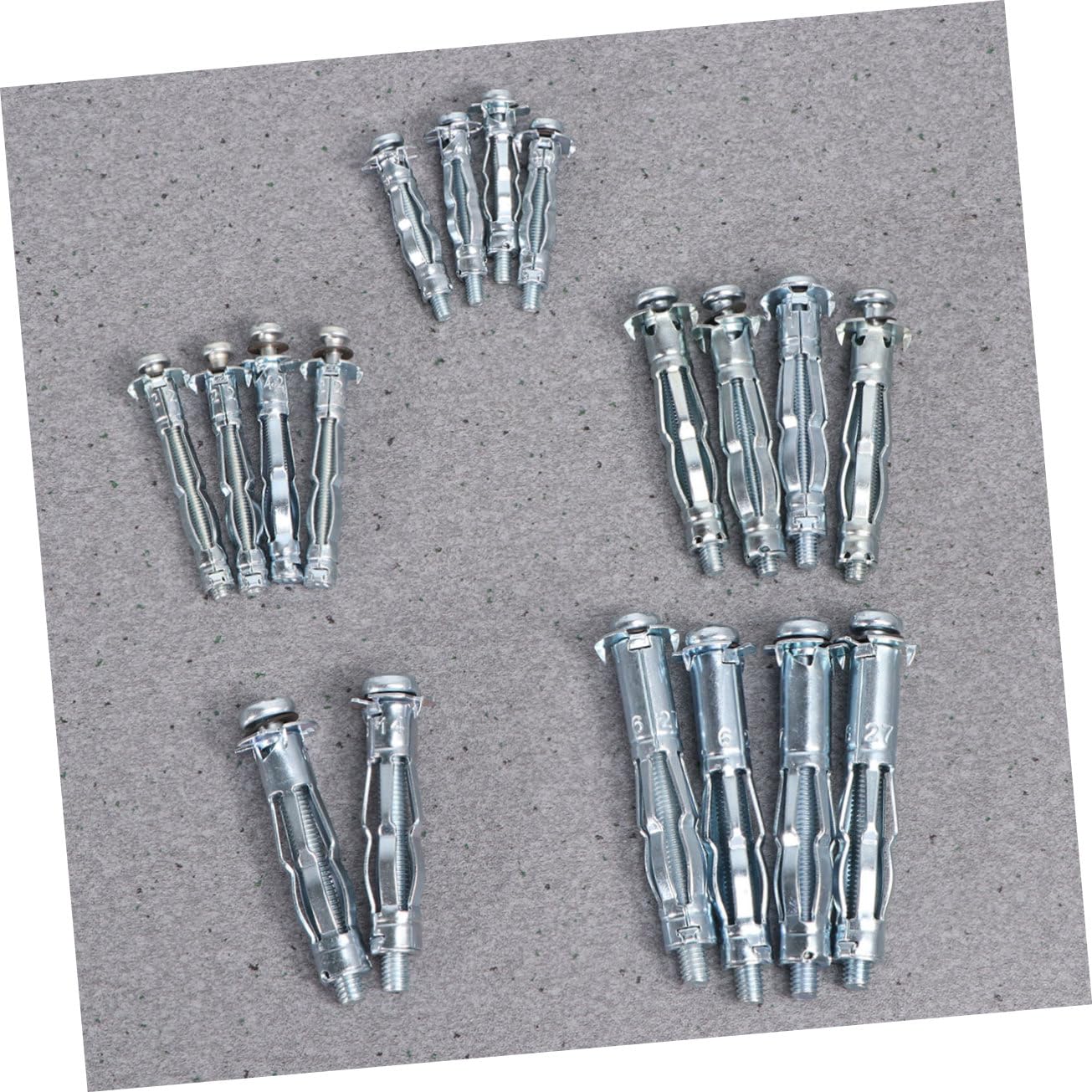 19pcs Anchor Screw Kit Drywall Self-Drilling Masonry Heavy Duty Wall Anchor Setting Tool