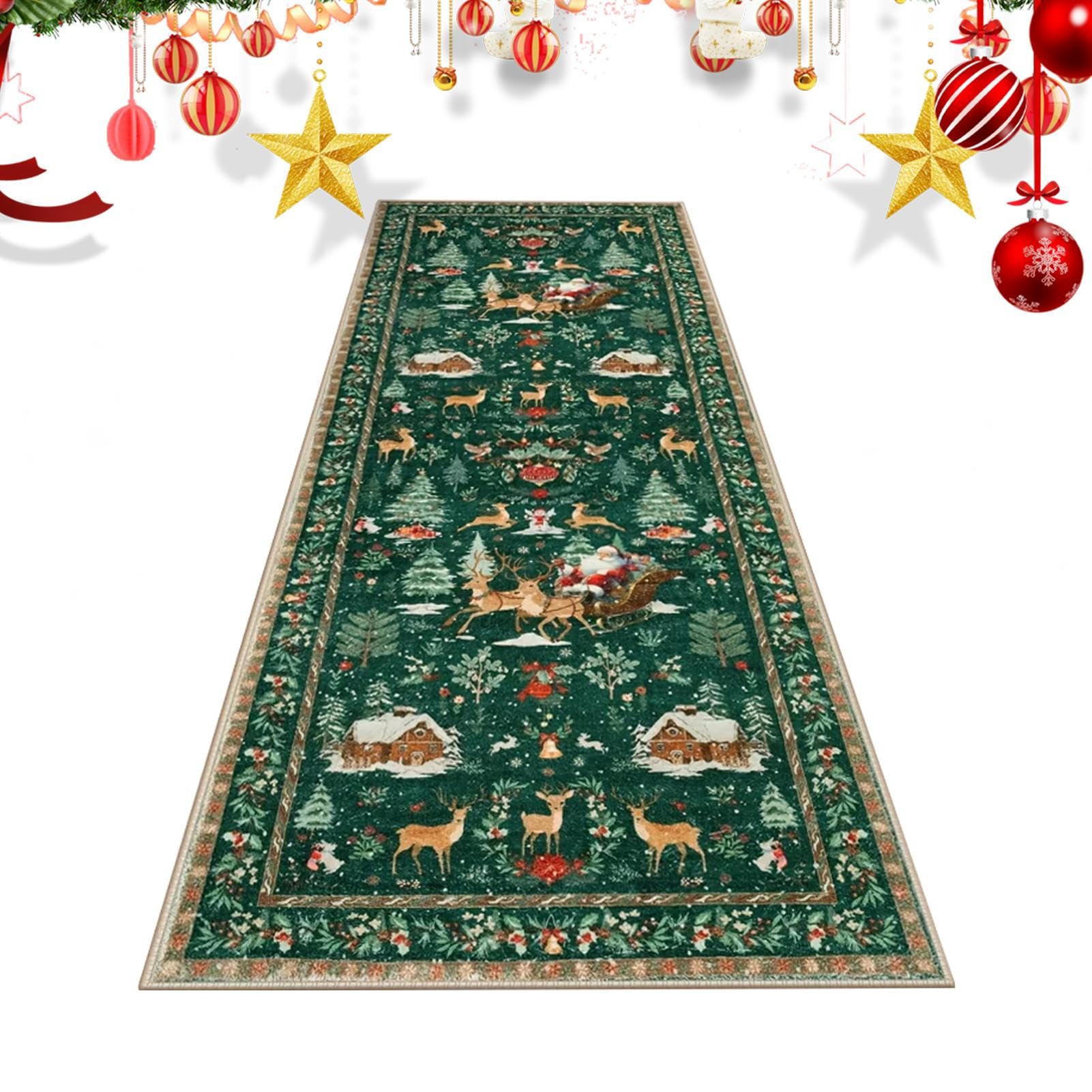 Tapis de Noël pour couloir et cuisine pour décorer votre sol en hiver avec élégance