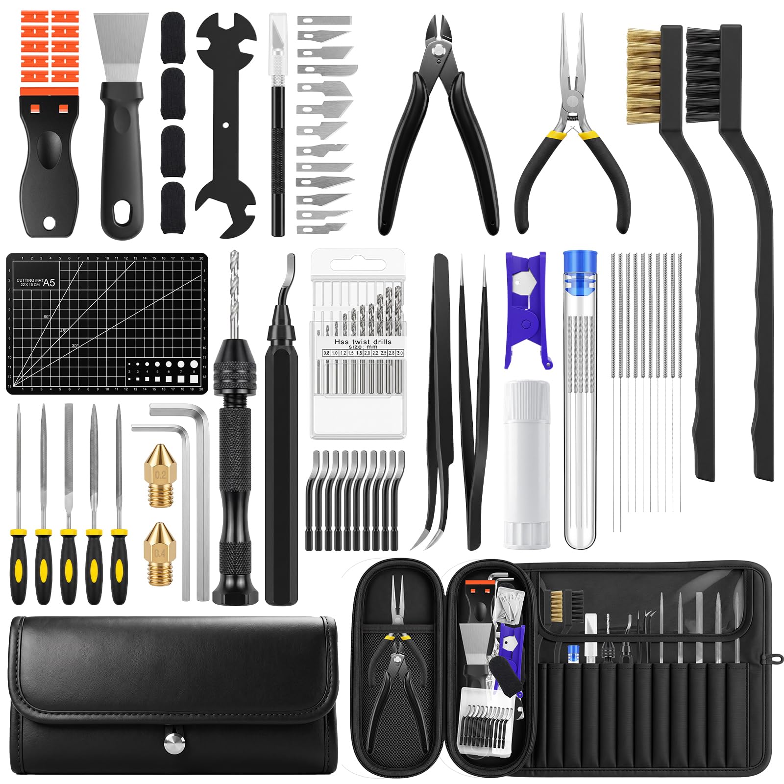 3D Printer Tool Kit - 82 Pieces for FDM/SLA -1