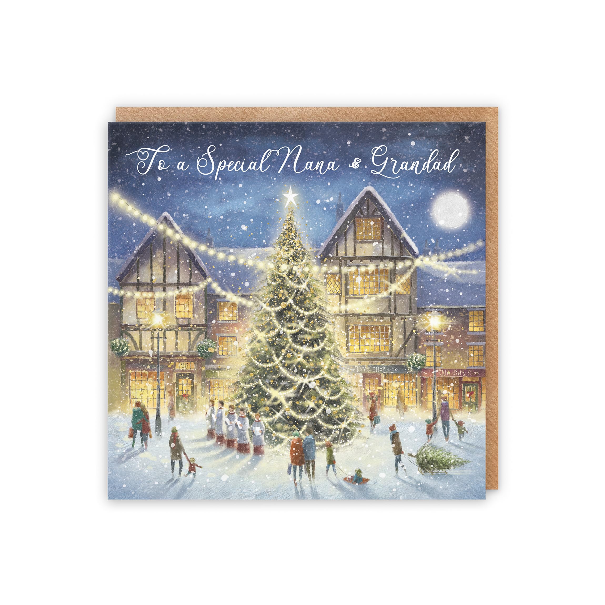 Hunts England, Nana And Grandad Christmas Card, 'Christmas Eve', To A Special Nana & Grandad, Milo's Gallery Collection - Image 3