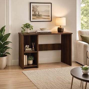 DIY Engineered Wood Computer Table with Storage Shelves – Medium Study Desk for Home Office, Bedroom & Workspace (75 x 100 x 45 CM)