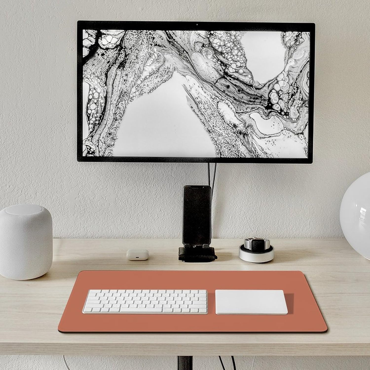 Large Mouse Pads, Orange Rust Desk Mat Gaming Mousepad Non Slip Rubber Mouse Mat for Desk Keyboard, Wireless Mouse, Office Computer 16" x 30"