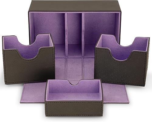 Infinity Vault Sideloader 200 - Caja de doble cubierta con bandeja de dados - Hecho para proteger más de 200 tarjetas de doble manga - Gran caja de