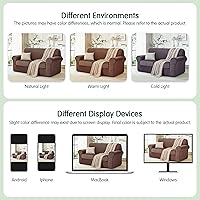 Vista 9 de CHUN YI Fundas de sofá de terciopelo de 3 piezas para sofá de 2 cojines, fundas resistentes al agua, antideslizantes, de alta elasticidad, protector