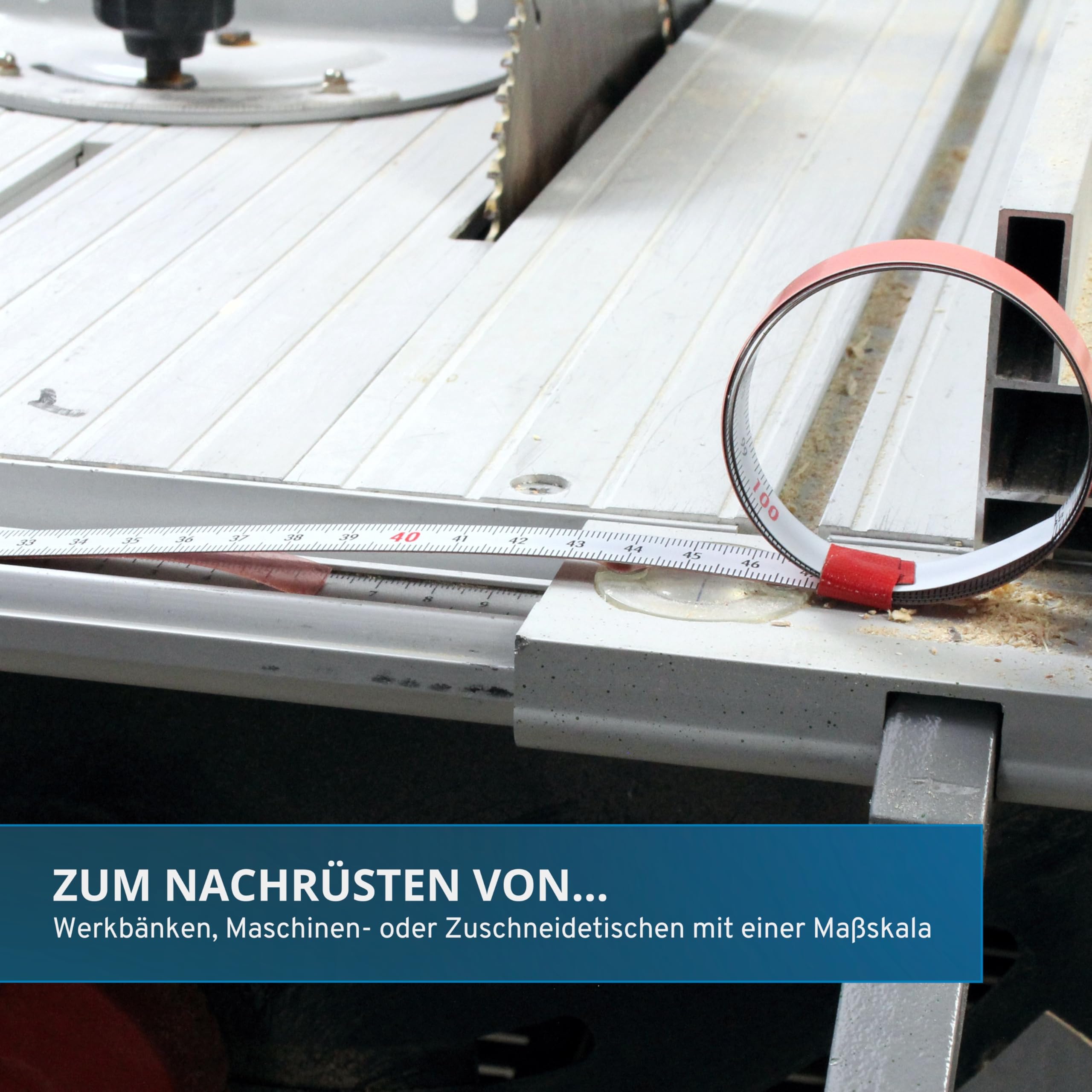 selbstklebendes Maßband 10 m X191 - Massband selbstklebend, von rechts nach links