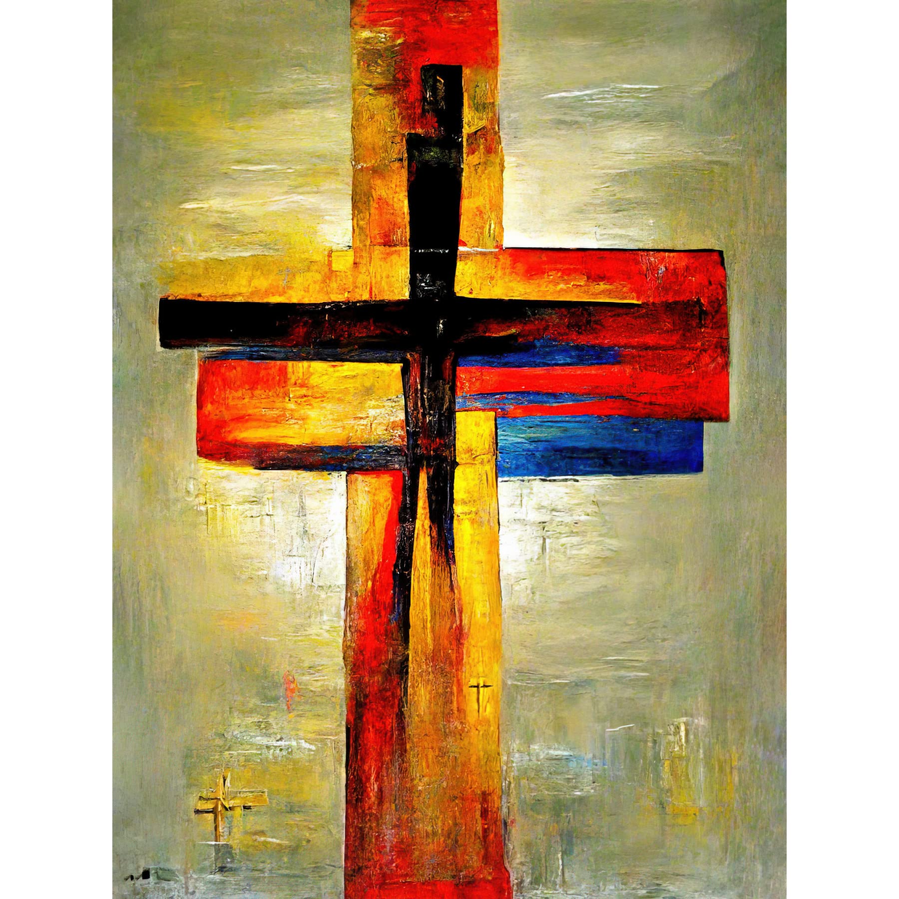 Doppelganger33 LTD Christian Modern Crucifixion Cross Jesus Large Wall Art Poster Print Thick Paper 18X24 Inch