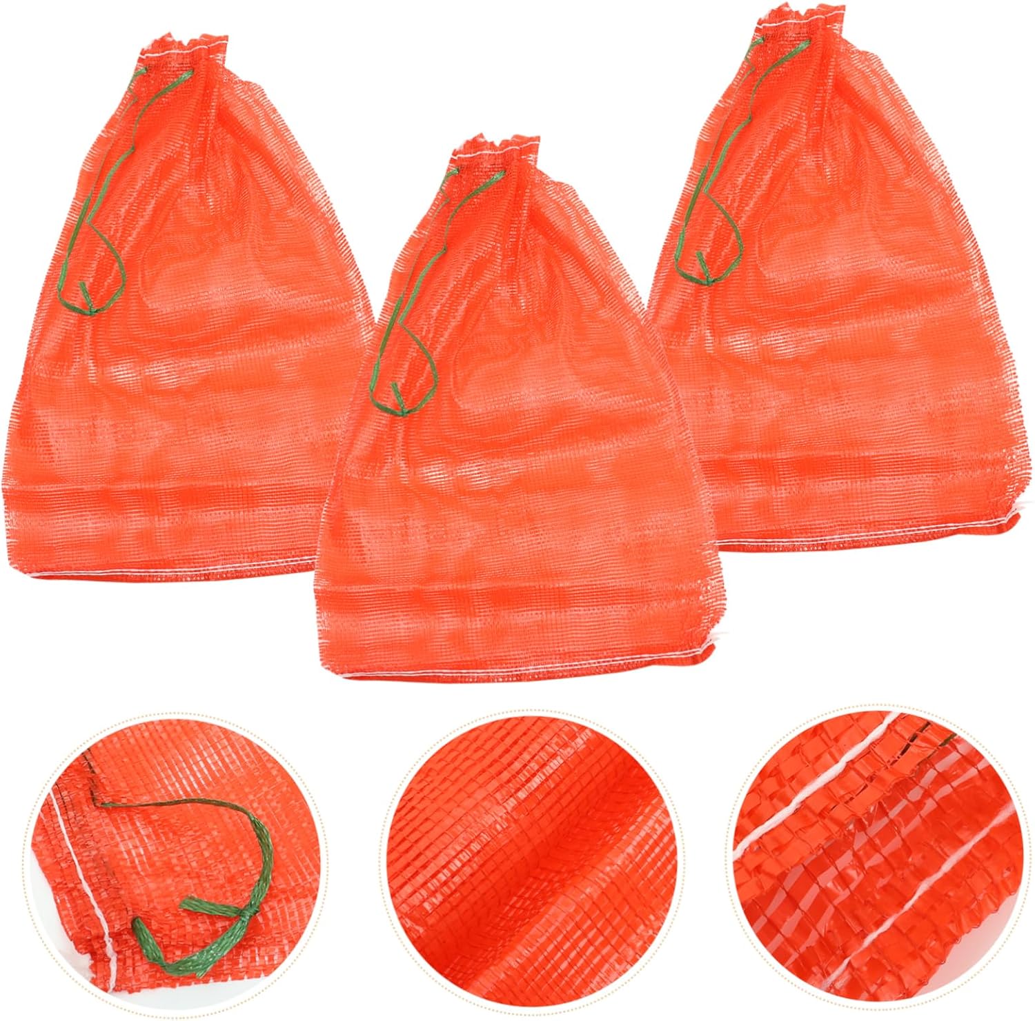 Ciieeo Large Round Mesh Produce Bag 50x80cm Reusable Mesh Storage Bags Drawstring for Fruits Vegetables