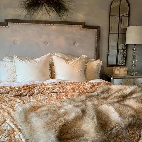 Miniatura 10 de Top Finel juego de 2fundas decorativas con pompones para almohada lumbar, de terciopelo suave, lisas, para el sofá y la cama, 12 x 20pulgadas, rosado