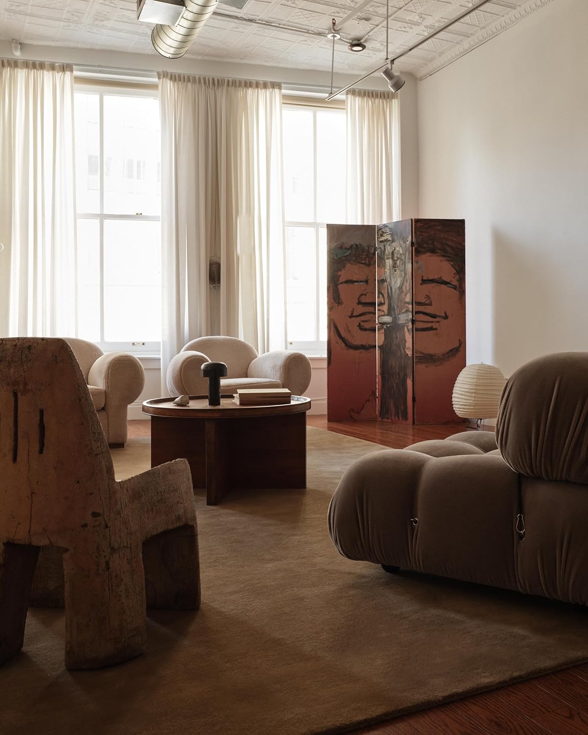 Hand-Tufted Wool Rectangle Area Rug – Soft Premium Wool Carpet for Living Room, Bedroom & Home Décor – 6X9 ft| Chestnut – Durable, Non-Slip Backing, Handcrafted Rug