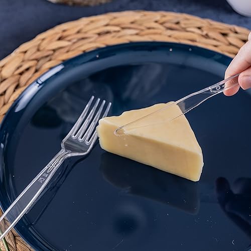 Miniatura 10 de Party Bargains - Juego de cubiertos desechables. Color Zafiro transparente. Cantidad 720 unidades 120 cuchillos, 240 cucharas, 360 tenedores