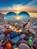 Jigsaw Puzzles for Adults 1000 Pieces, Love Pebbles Beach Puzzle, Impossible Difficult Hard Fun 1000 Piece Jigsaw Puzzles for Adults