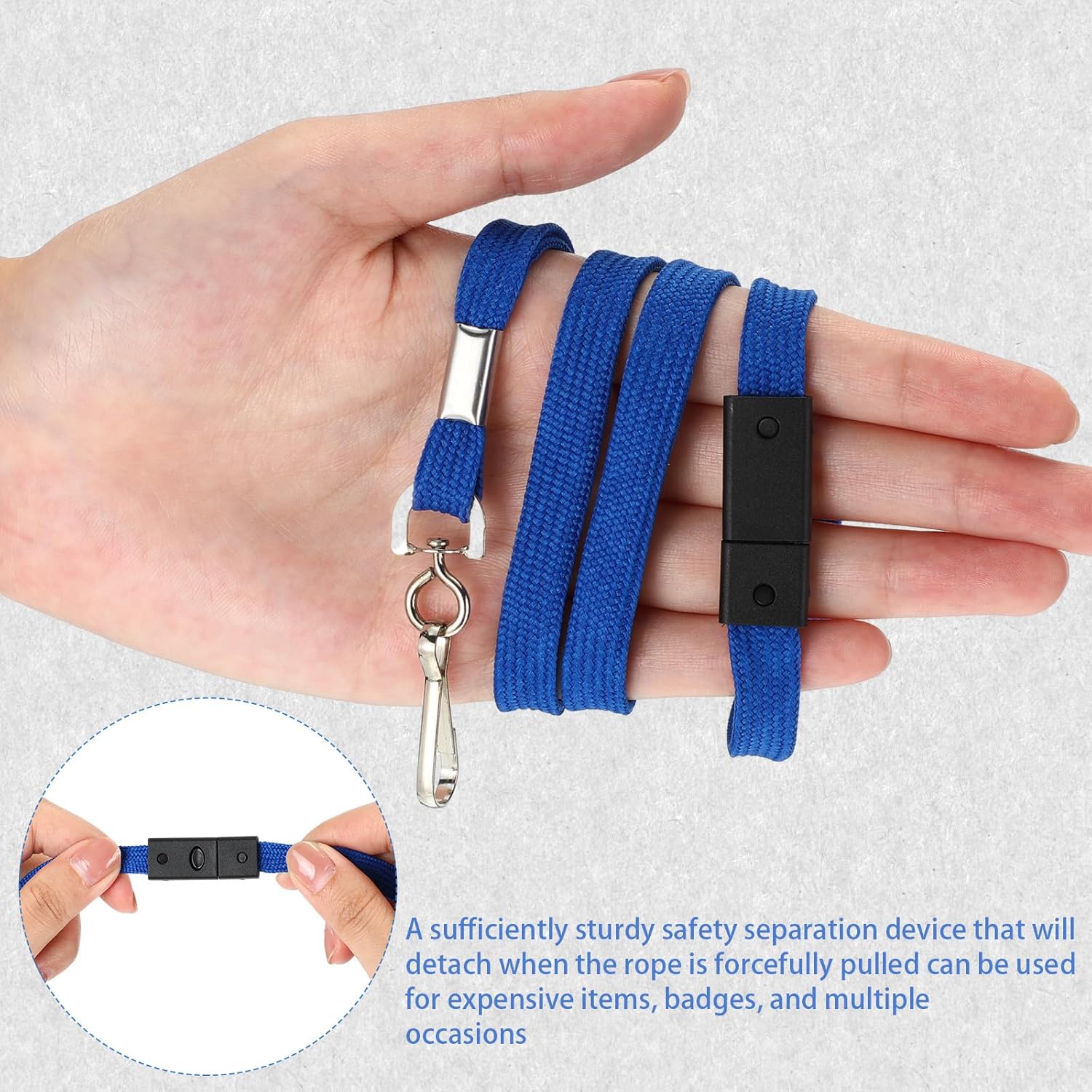 Kosiz Safety Breakaway Lanyard for Id Badges Quick Release Lanyard Bulk with Swivel Hook for Badge ID Card Holder