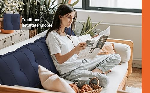 Miniatura 3 de homecozy Almohada de lectura suave almohadas corporales de embarazo adecuadas para dormir y descansar en la espalda cojín de cabecera para ver la