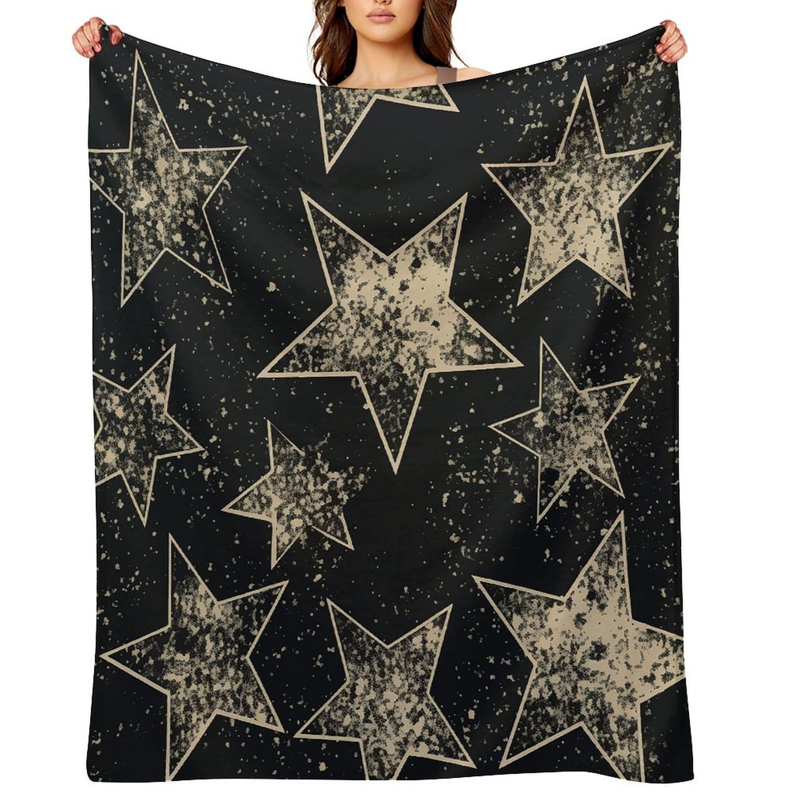 Star Throw Blanket for Couch and Bed Super Soft Warm Lightweight Throw Blankets Cozy Fuzzy Flannel Blanket Personalized Decorative Blankets for Sofa Decor 40"x50"