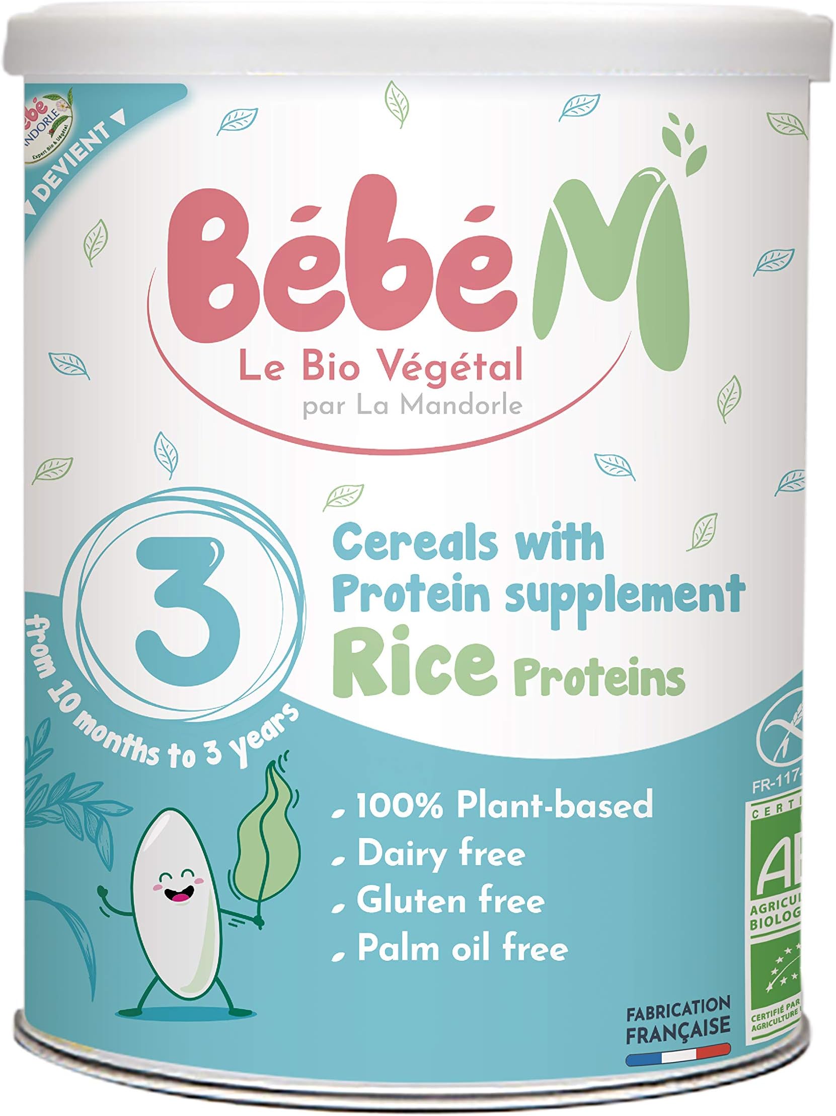 Bebe M Organic & Plant Based Baby Cereals with Protein Supplements from 10 months to 3 years, 800 gm