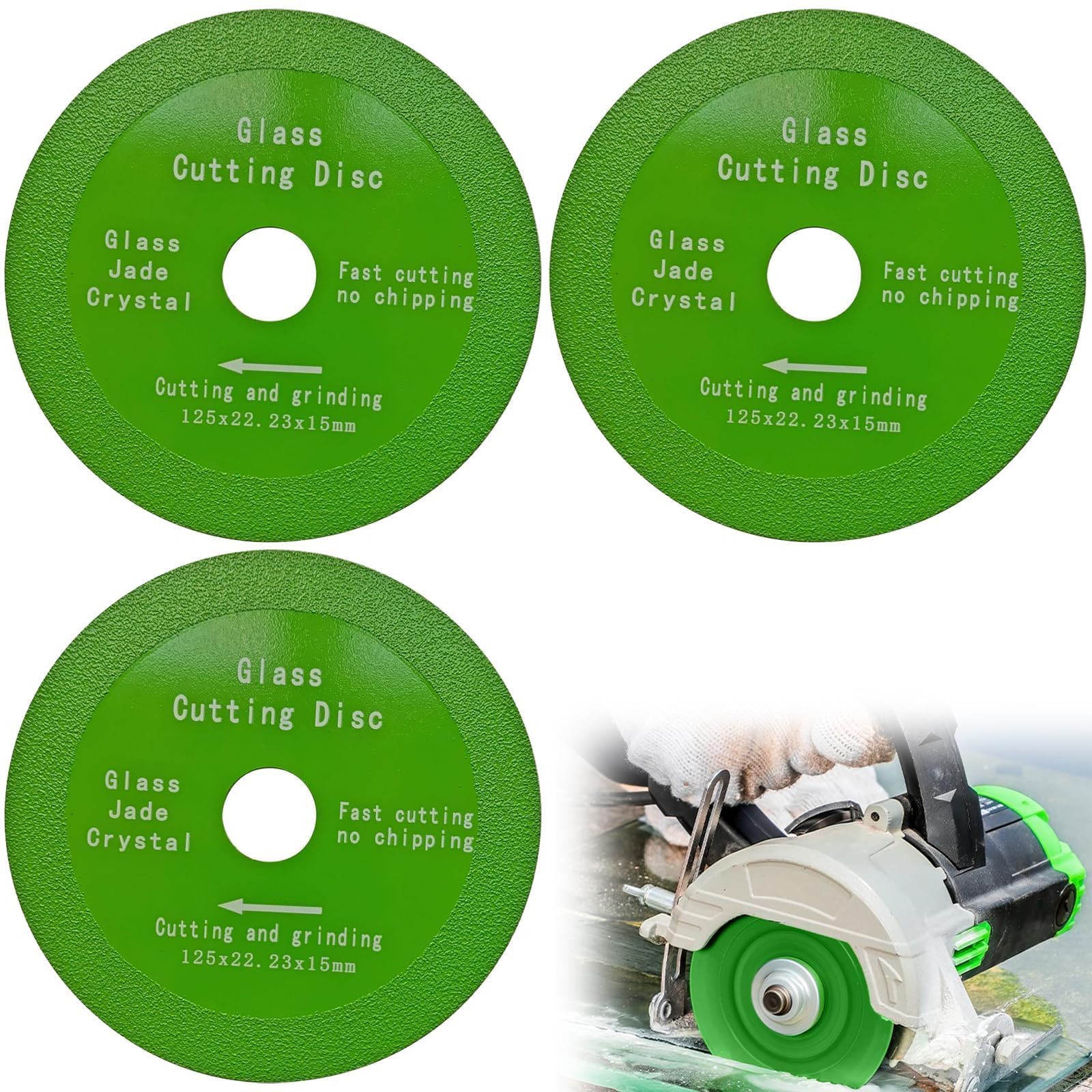 NIYATA 3 PCS 115mm Diamond Cutting Disc, Tile Cutting Disc for Angle Grinder Diamond Blade for Disc Cutters for Glass Jade