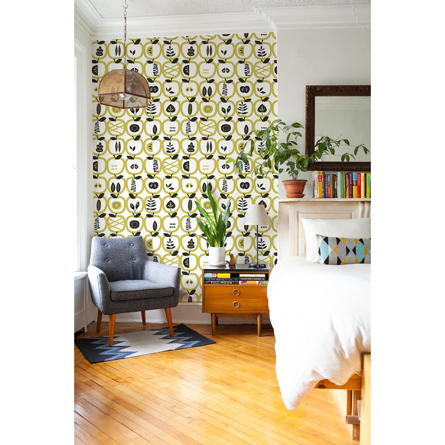 Papier peint tissu entoilage haut de gamme 208x146cm imprimé exotique chic