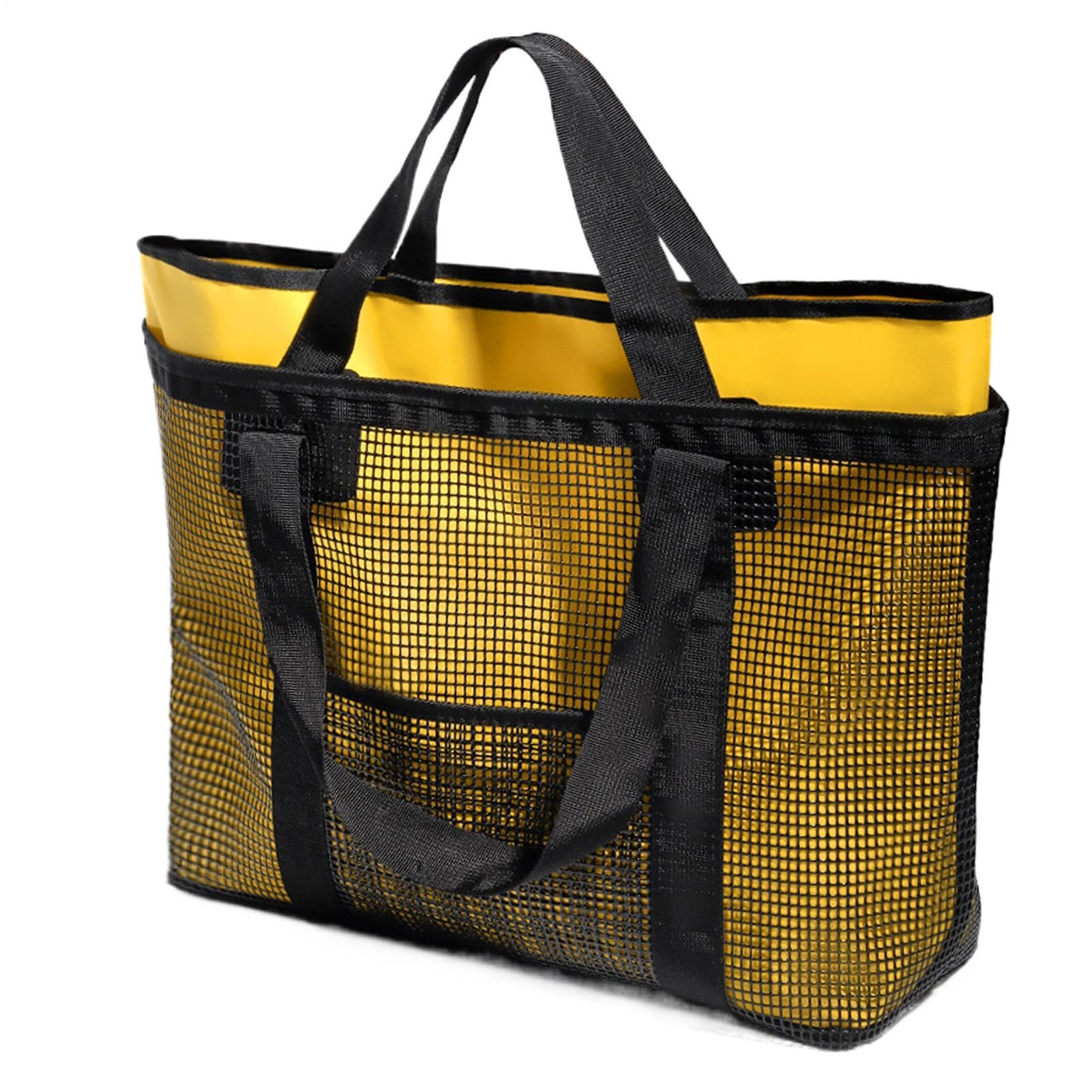 Bolsas de playa para mujer, plegables, ligeras, de gran capacidad, bolsa de malla para piscina para mujer, para viajes, vacaciones, viajes, lago, río, crucero, camping al aire libre, picnic