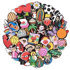 Lot of 25, 50, 100pcs Random Different Shoe Charms Shoes Decoration for Kids Boys Girls Men Women Party Birthday Gifts