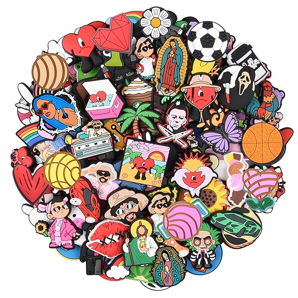 Lot of 25, 50, 100pcs Random Different Shoe Charms Shoes Decoration for Kids Boys Girls Men Women Party Birthday Gifts