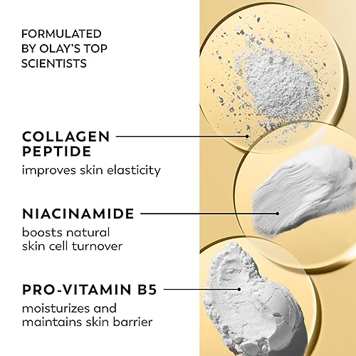 Miniatura 3 de Olay Regenerista Péptido de colágeno 24 Hidratante de cara con vitamina B3, Fragancia Gratis, 1.7 oz + Látigo Rostro Hidratante Viaje  Tamaño de
