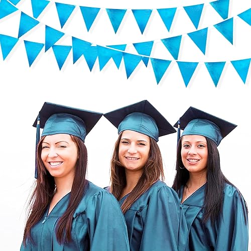 Vista 58 de Decoración de fiesta iridiscente de 33 pies, tela holográfica, banderín triangular, banderín de algodón, guirnalda de banderines para cumpleaños