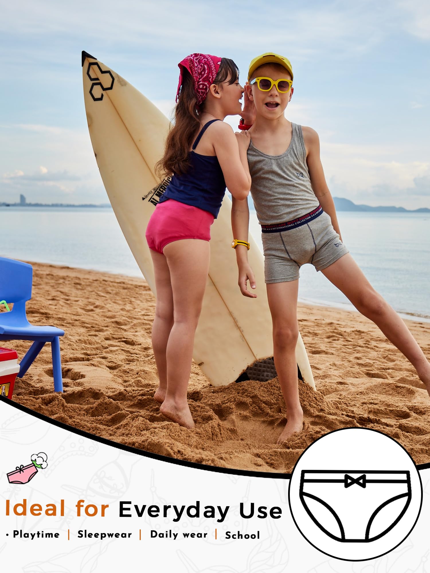 BODYCARE Girls Cotton Spandex Panty Pack of 3 | Soft & Breathable | Comfortable Everyday Innerwear for Kids | Assorted 1