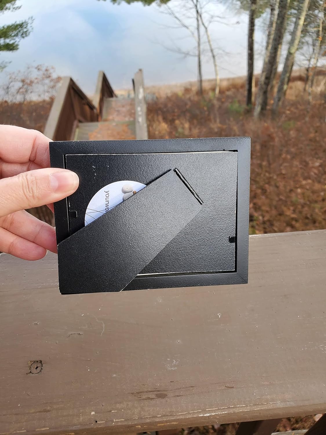 Four Leaf Clover art. Mini Desk Art. Adorable small frame with a pressed clover and little pebble birds. 4 x 3.5 inches, Made in Maine, The perfect way to gift the Luck of the Irish ! Pebble art.