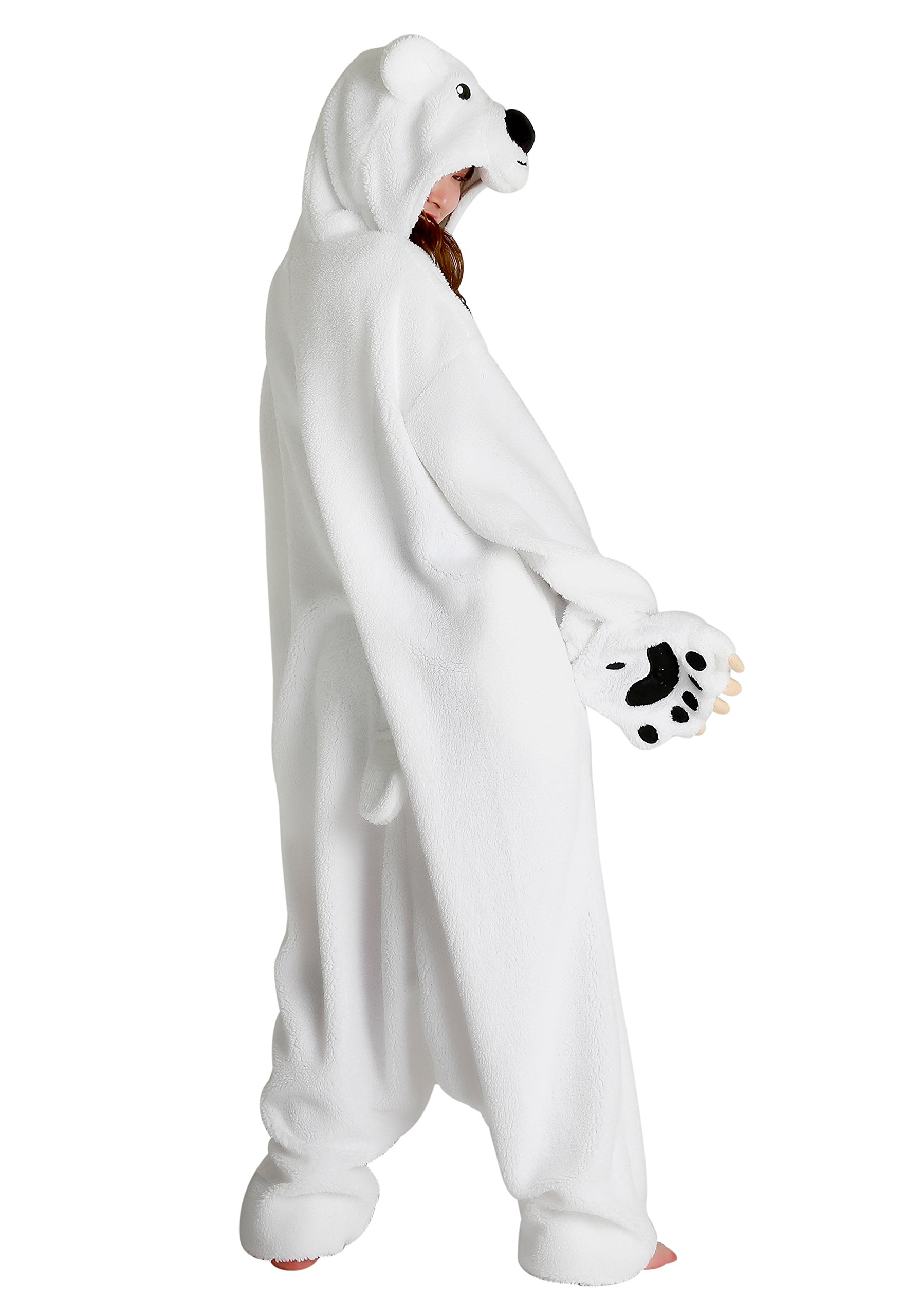 Kombinezon Niedźwiedź Polarny Onesie Kigurumi Jednoczęściowy Kostium Jumpsuit | SAZAC Kigurumi | Halloween i Karnawał | dla Dzieci i Dorosłych | Jeden Rozmiar Pasuje Wszystkim (155 – 180+ cm)