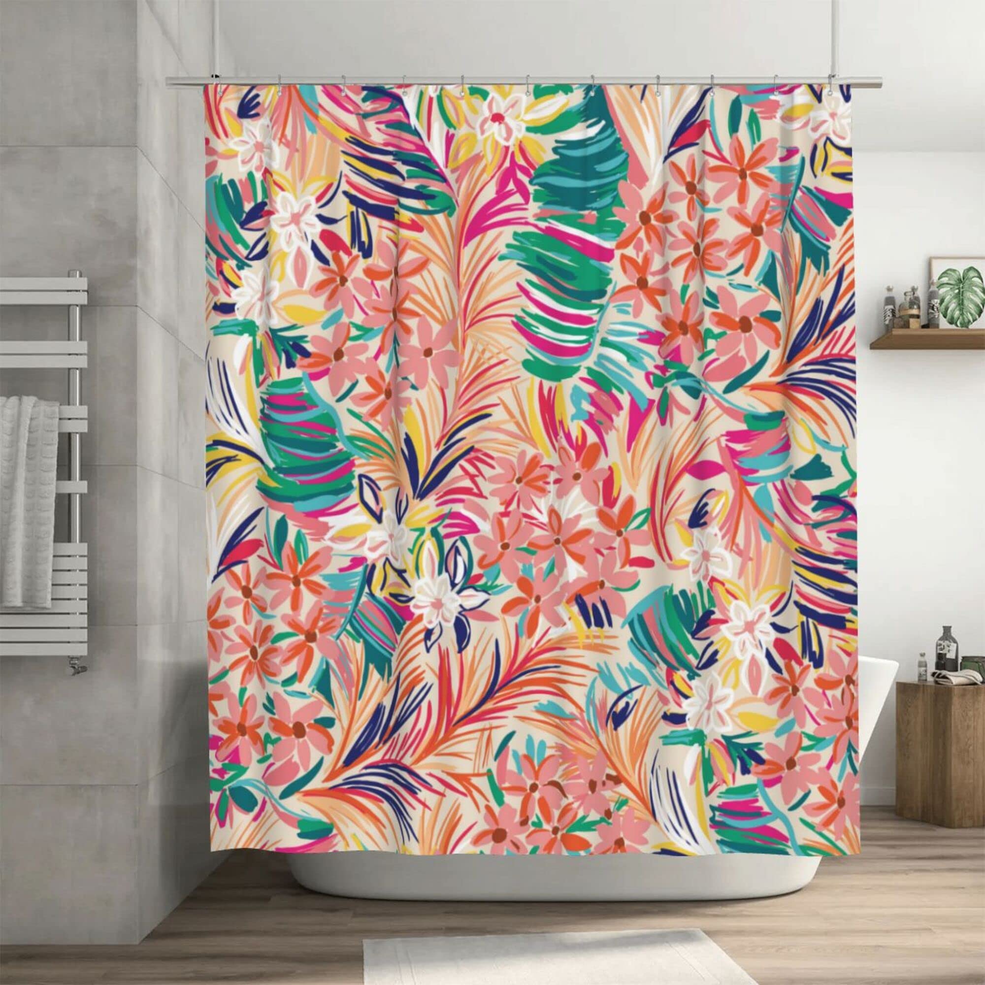 Colorful Fabric Shower Curtains