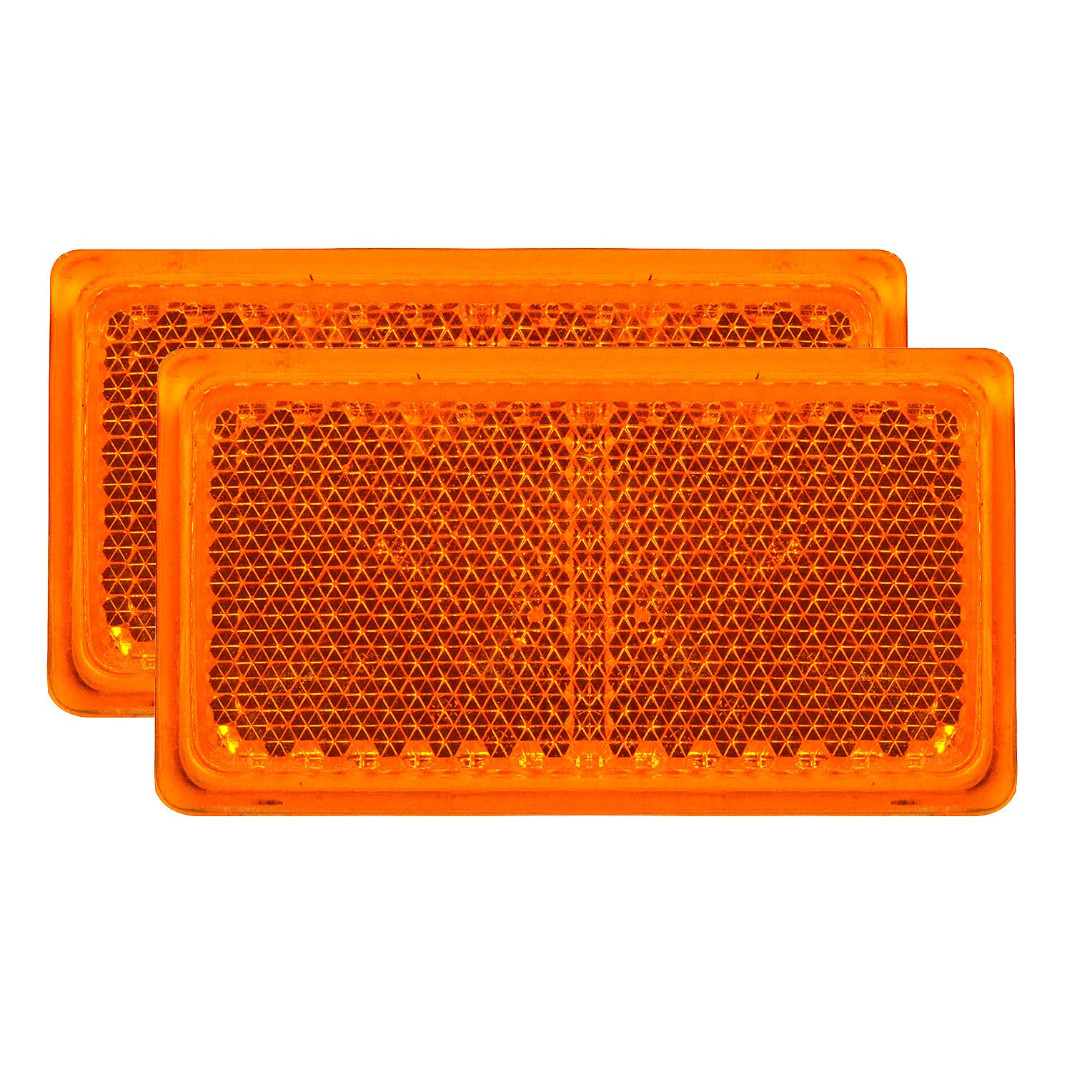 Rectangular Amber Safety Reflector Self Adhesive Suitable for Car Bike Truck Universal Applications (2)-image-25