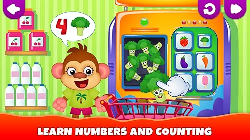 Academia da Comida Divertida! Jogos crianças 3 anos grátis: jogo de matemática, aprender escrever, l