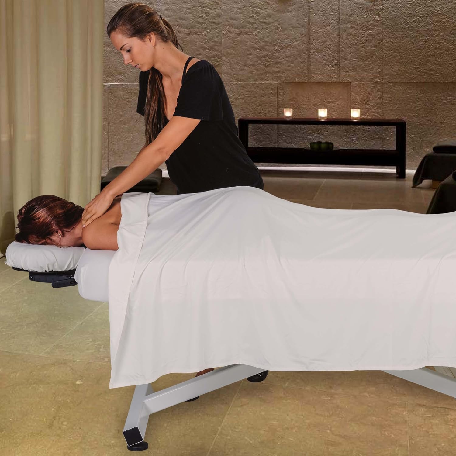 EARTHLITE Electric Massage Table ELLORA - The Quietest, Most Popular Spa Lift Hydraulic Massage Table - Made in USA/Customer Service in the USA (28”, 30”, 32” x 73”) : Beauty & Personal Care