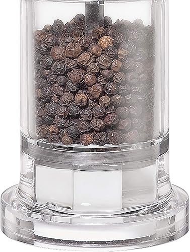 Miniatura 4 de Mini molinillo de pimienta clásico, 5.5 pulgadas, acrílico transparente