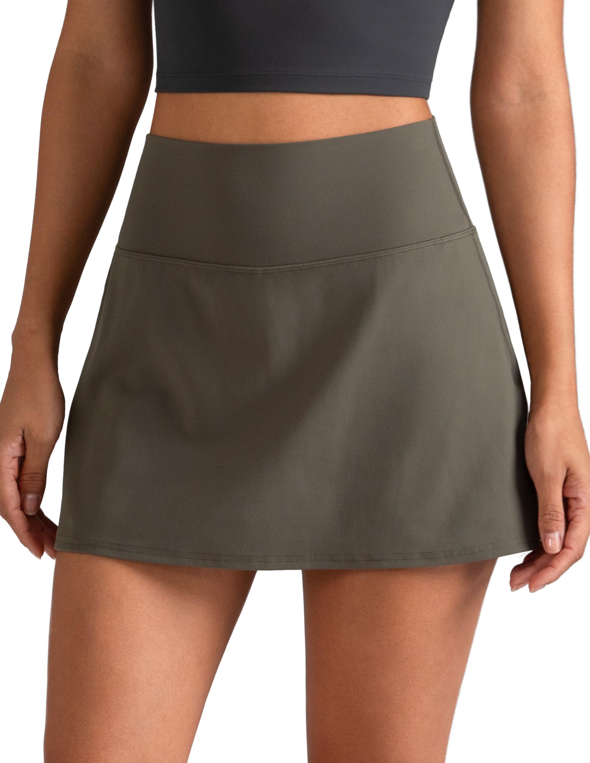 Colorfulkoala Dreamlux Skirts for Women High Rise Athletic Golf Tennis Skorts Built-in Shorts with Pockets