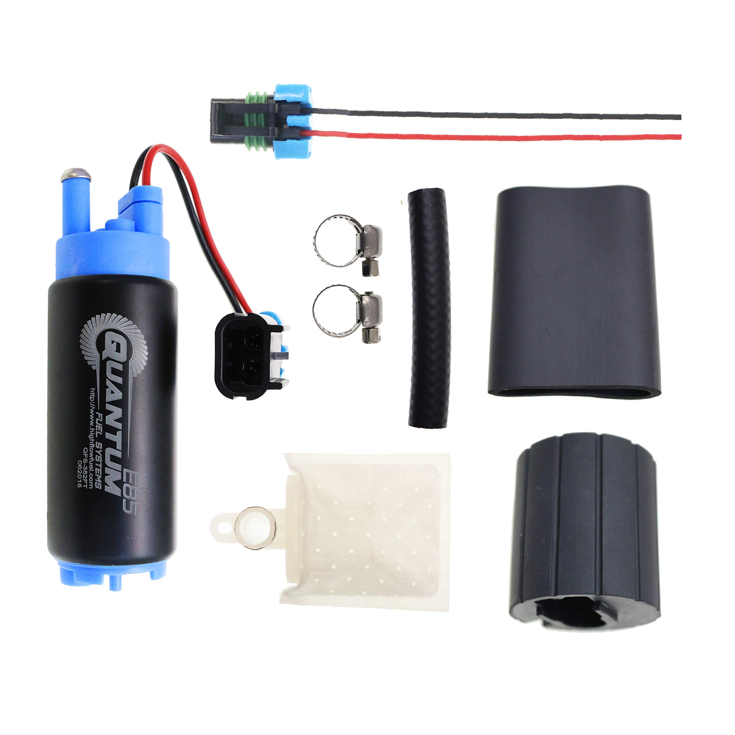 QFS-352FT-766 - 340 LPH E85 / Ethanol Compatible Fuel Pump with Installation Kit