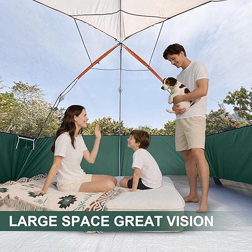 Miniatura 4 de CAMPROS CP Tent 68 Person Camping Tents, Waterproof Windproof Family Tent with Top Rainfly, Large Mesh Windows, Double Layer, Easy Set Up, Portable